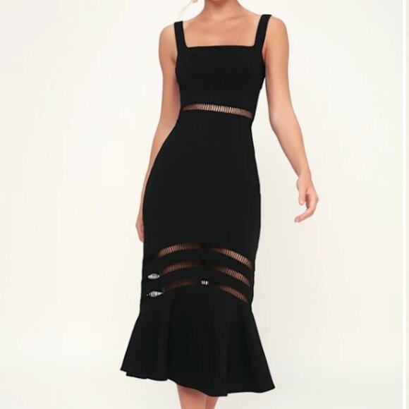 Finders Sangria Black Midi Dress Size Small - Picture 1 of 7